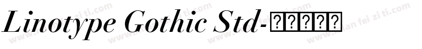 Linotype Gothic Std字体转换